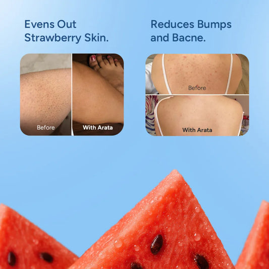Arata 1% Salicylic Acid Body Wash | Removes Bacne I Treats Strawberry Skin I Exfoliates & Smoothens | With Watermelon Fragrance