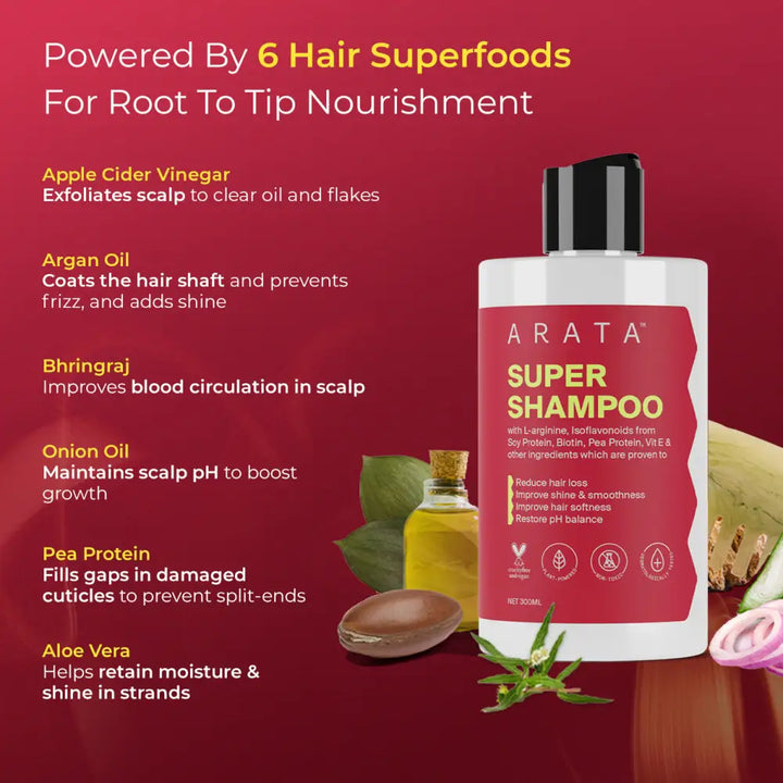 6-in-1 Super Shampoo for Hair Loss Reduction & Damage Repair - 300ml