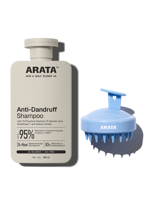 Arata Anti Dandruff Shampoo + Scalp Massager Combo