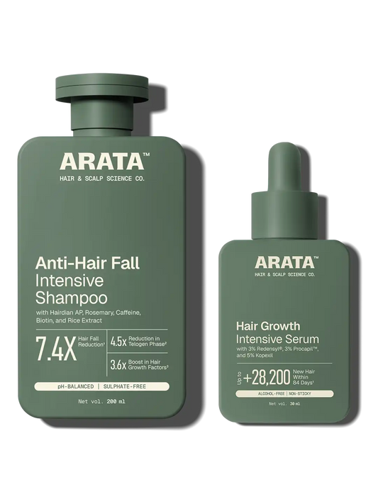 Arata Anti-Hair Fall Shampoo & Hair Growth Serum Combo