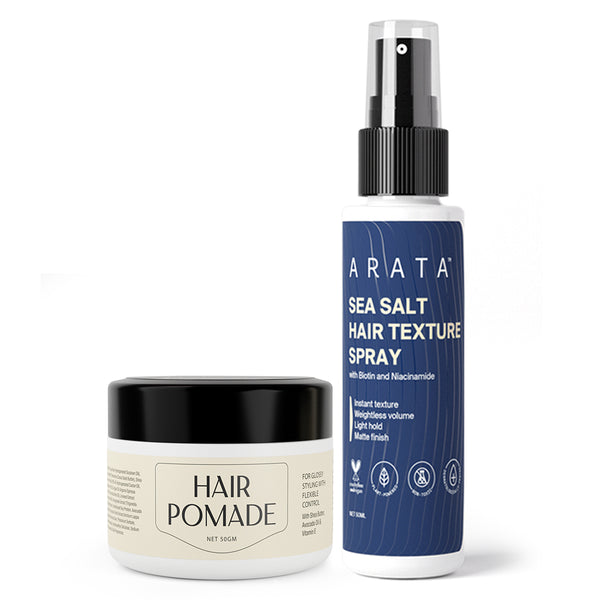 Pro Grooming Set | Sea Salt Hair Texture Spray 50ml + Hair Pomade 50g