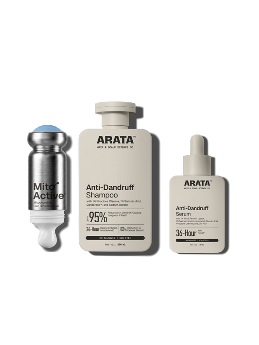 Arata MitoActive Hair Growth Serum + Anti Dandruff Shampoo & Serum Combo