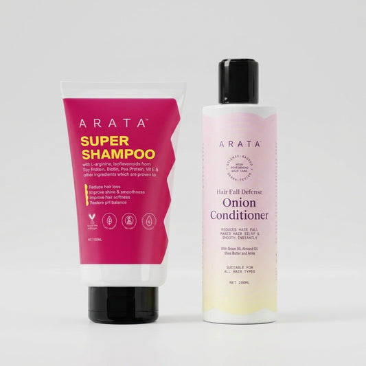 Arata Super Shampoo and Hair Fall Conditioner Combo