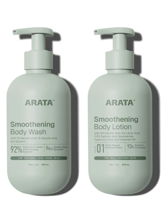 Arata Exfoliating Body Wash & Lotion Duo
