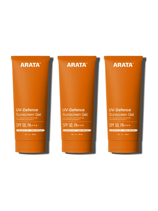 Arata UV Defence Sunscreen Gel 50 ml Pack of 3