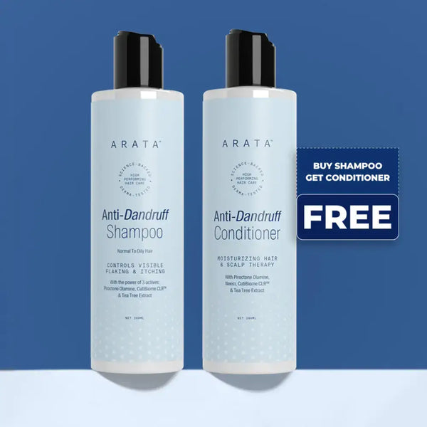 Anti-Dandruff Shampoo (Normal to Oily Hair) - 200ml | Anti-Dandruff Conditioner - 200ml (FREE)