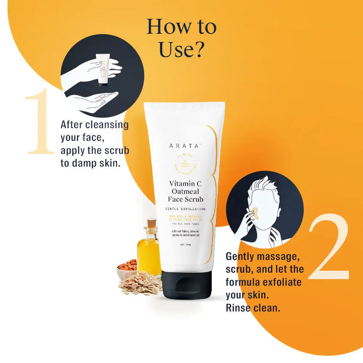 Arata Vitamin C Oatmeal Face Scrub BYOB